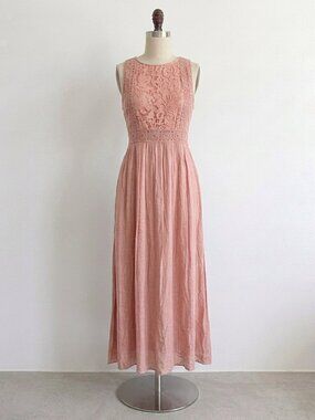 Lace Maxi Dress Prom Wedding Formal Fairy Boho Engagement